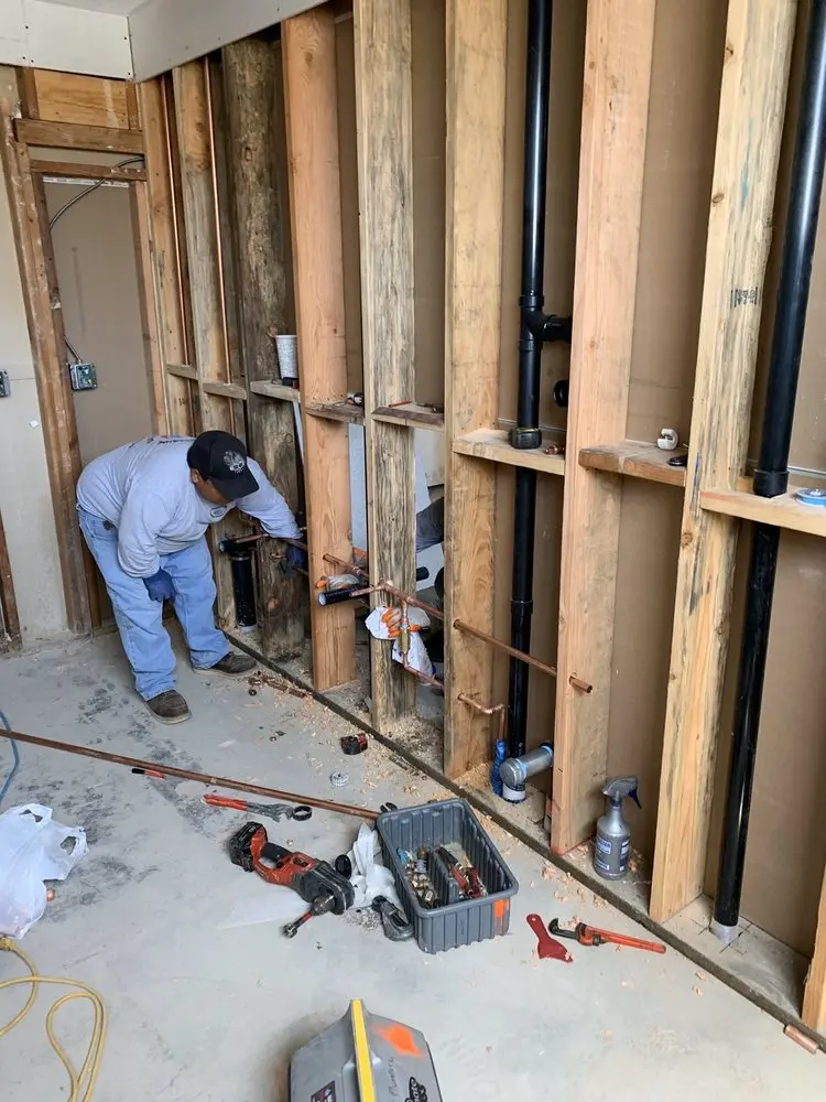 Commercial rough-in plumbing for Gas Line Repair in William Dunlap Homes